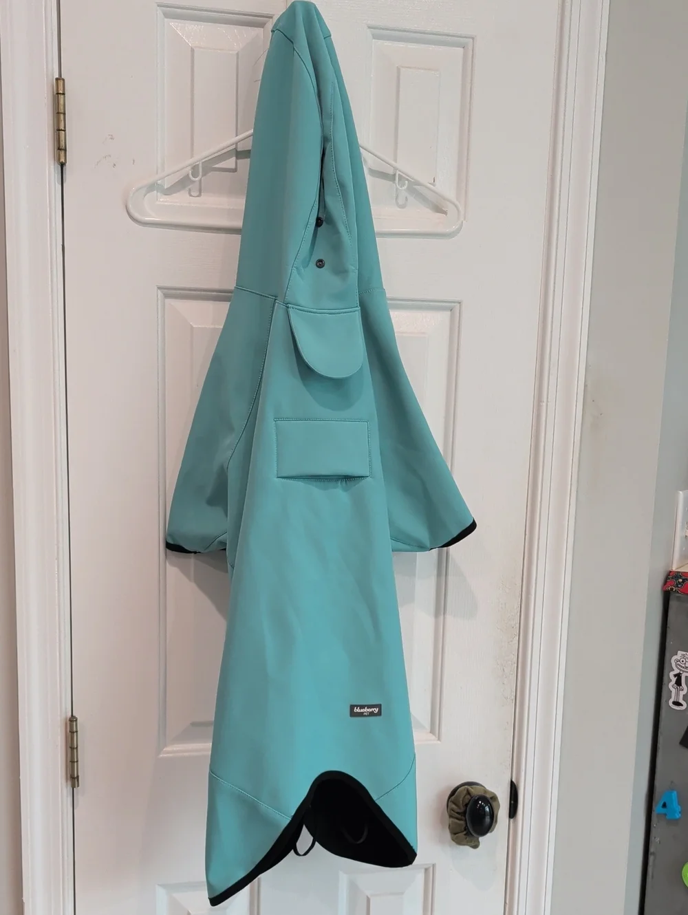 Kohl's Black and Teal Dog Jacket with Hood